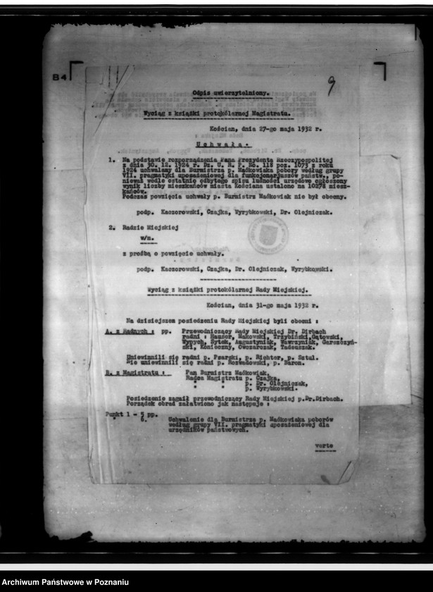 Obraz 13 z jednostki "Członkowie magistratu i radni miasta Kościana"