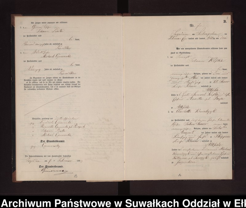 image.from.unit.number "Heiraths-Neben-Register des Preussischen Standes-Amtes Rydzewen Kreis Loetzen"