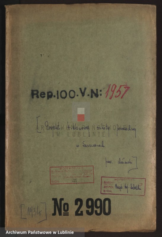 image.from.unit.number "[Projekt 4- klasowej szkoły powszechnej w Leszczanach, pow. chełmski]"
