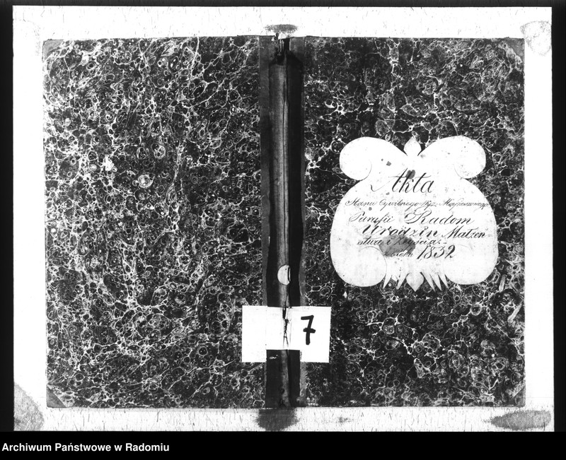 image.from.unit.number "Akta Stanu Cywilnego Wyz. Mojżeszowego Parafii Radom Urodzin, Małżeństwa i Zejścia z Roku 1832"