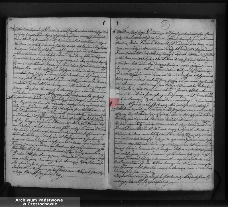 image.from.unit.number "Księga duplikat [akt] urodzonych, zaślubionych i zmarłych Parafii Przystajń z roku 1845"