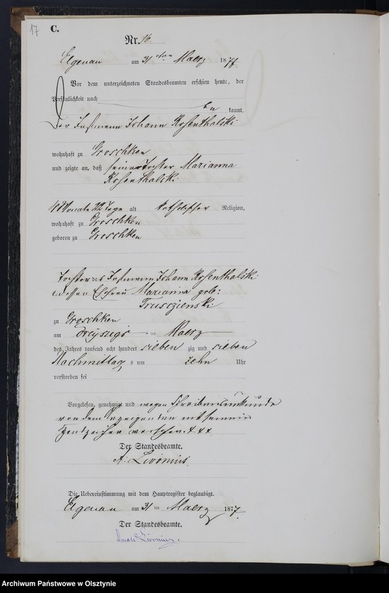 image.from.unit.number "Sterbe-Neben-Register Nr 1 - 76"