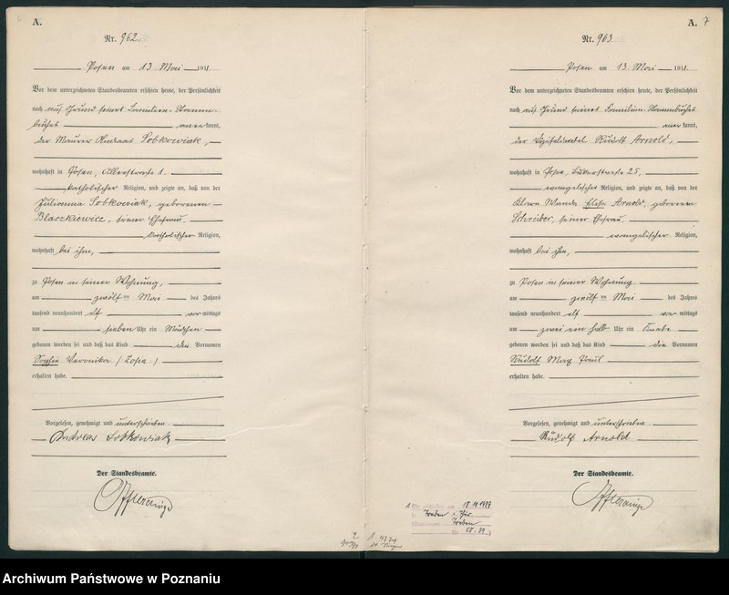 Obraz 6 z jednostki "Księga miejscowa urodzeń tom III [Rejestr główny urodzeń]"