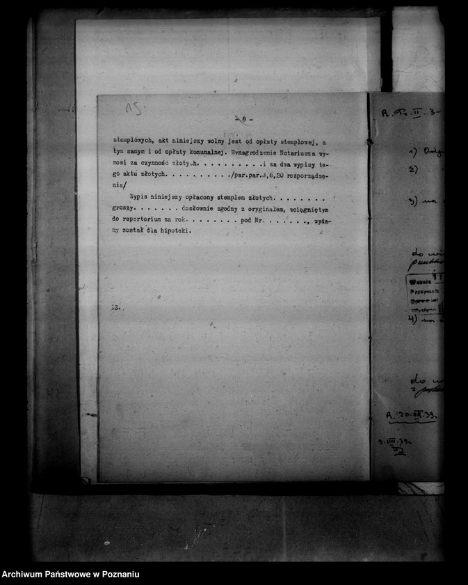 Obraz 19 z jednostki "Towarzystwo Kredytowo-Ziemskie w Warszawie, nabywanie nieruchomości w trybie art. 8 ust. O wykonaniu reformy rolnej"