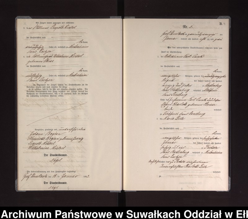 image.from.unit.number "Heiraths-Neben-Register des Preussischen Standes-Amtes Gross Stüerlack Kreis Loetzen"