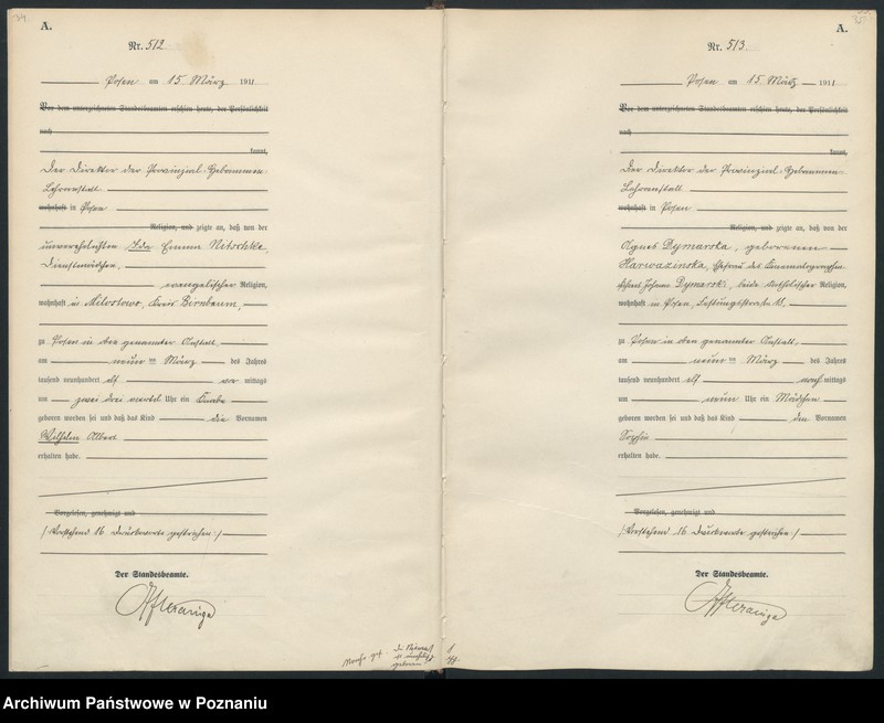 Obraz 20 z jednostki "Księga miejscowa urodzeń tom II [Rejestr główny urodzeń]"