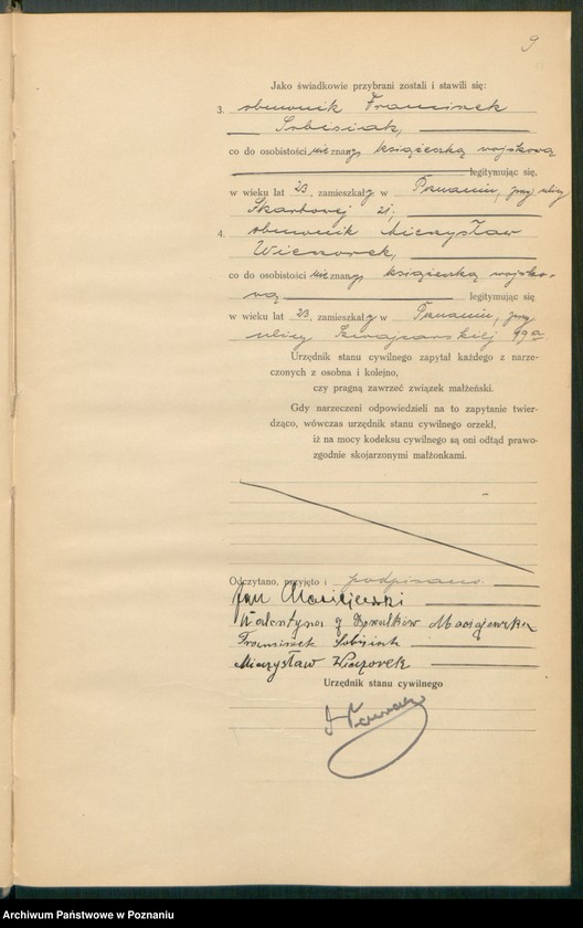 Obraz 11 z jednostki "Księga miejscowa małżeństw tom I [Rejestr główny małżeństw]"