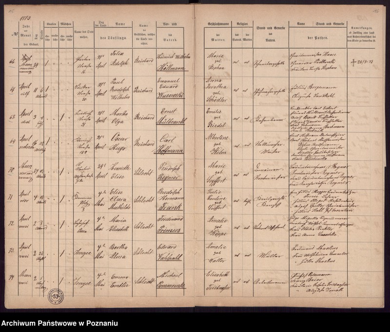 Obraz 10 z jednostki "[Akta urodzeń i chrztów, zgonów, ślubów]"