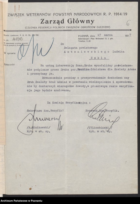 Obraz 10 z jednostki "Nekla, powiat Środa - akta koła."