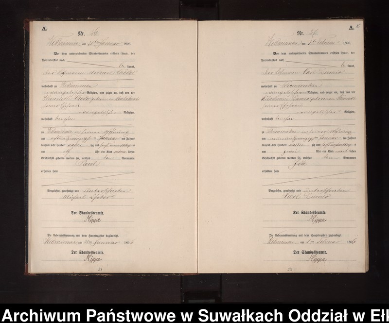 image.from.unit.number "Geburts-Neben-Register des Preussischen Standes-Amtes Widminnen Kreis Loetzen"