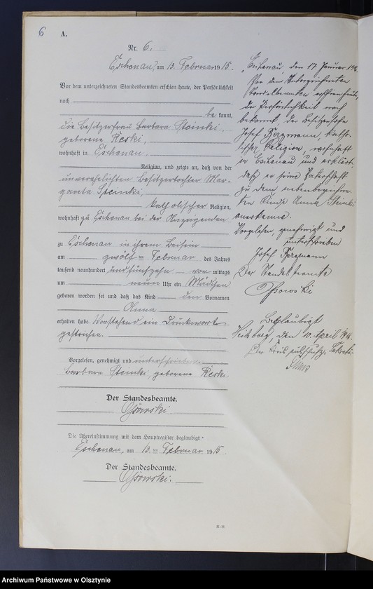 Obraz 8 z jednostki "Geburts-Neben-Register Nr 1 - 26"