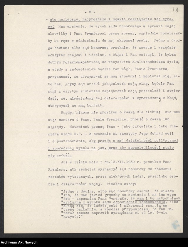 image.from.unit.number "Działalność polityczna i wojskowa Władysława Sikorskiego jako premiera Rządu RP na emigracji i Naczelnego Wodza. T. II. Poparcie programu nowego rządu przez Polonię z Chicago. Sprawa ewakuacji wojskowych polskich z Francji. Korespondencja. Memoriał S. Ołpińskiego: "W odpowiedzi na krążące plotki i zarzuty"."