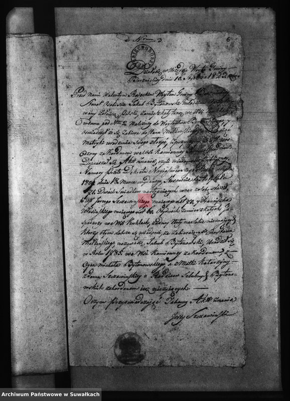 image.from.unit.number "Metryki czyli Wypisy służące do Akt Ślubnych Gminy Berzniki na Rok 1823"