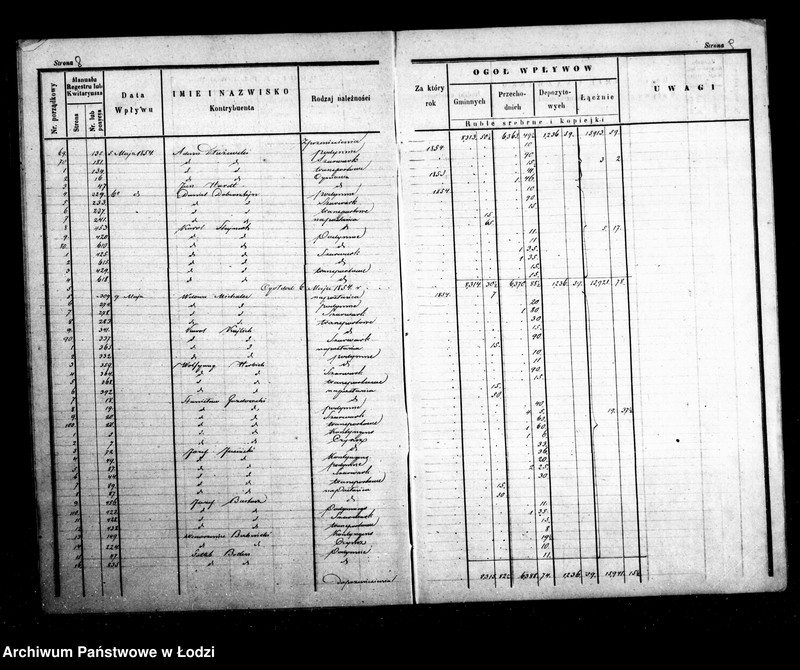 Obraz 9 z jednostki "Dziennik przychodu i wydatku kasy ekonomicznej m. Łodzi na r. 1854"