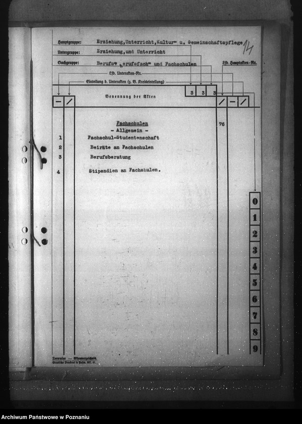 Obraz 18 z jednostki "Aktenplan der Berufs-, Berufsfach- und Fachschulen"