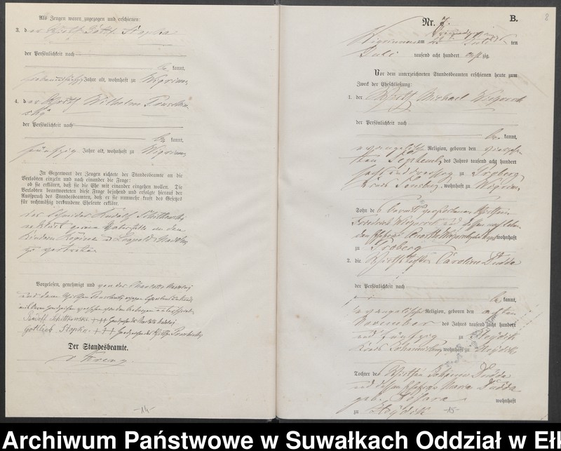 image.from.unit.number "Heiraths-Haupt-Register des Königlich Preussischen Standes-Amtes Guszianka Kreis Sensburg"