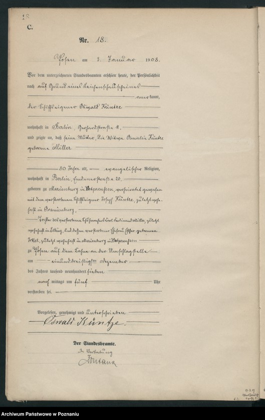 Obraz 20 z jednostki "Księga miejscowa zgonów tom I [Rejestr główny zgonów]"