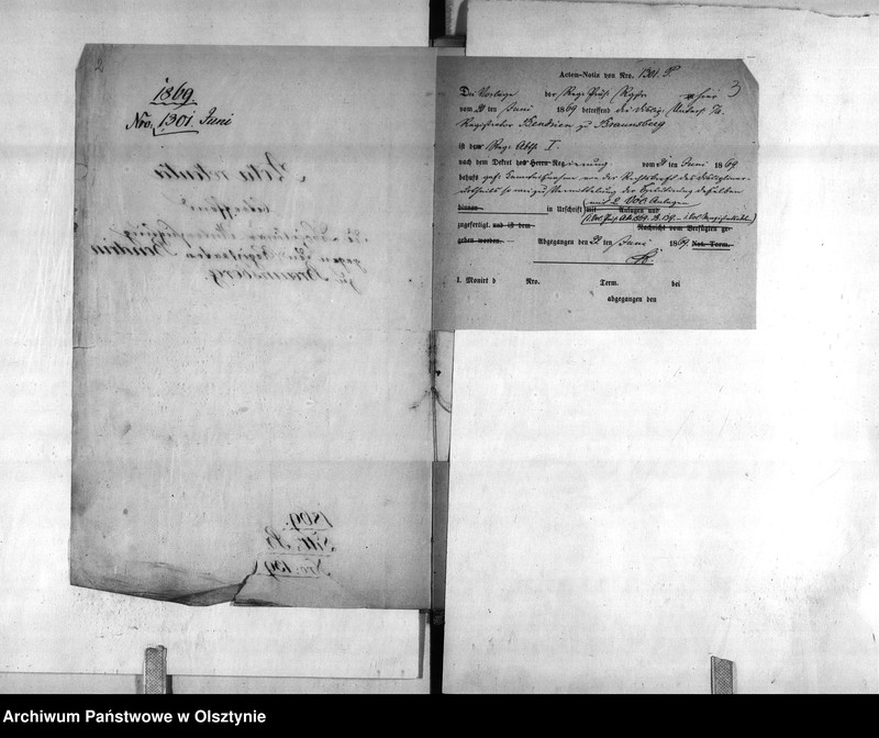 image.from.unit.number "Disziplinar-Untersuchung gegen den Registrator Bendrin [Wilhelm] zu Braunsberg"