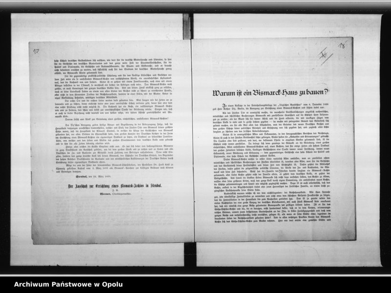 Obraz 19 z jednostki "Acta des Magistrats zu Oppeln betreffend Bismark - Feier pp."