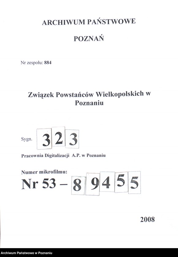 Obraz 1 z jednostki "Sarbia, powiat Czarnków - akta koła."