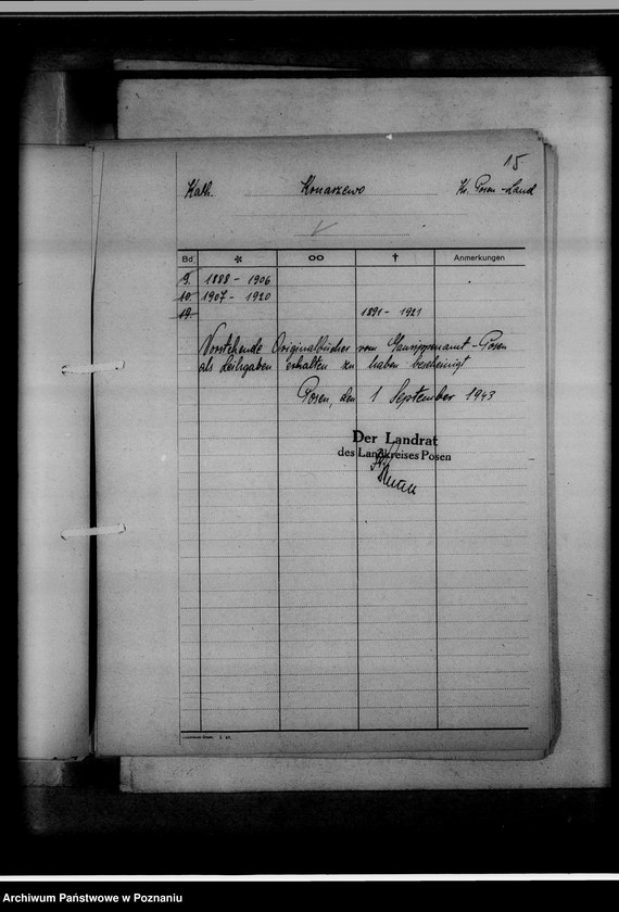 Obraz 19 z jednostki "Bücherverzeichnis, Kreissippenamt Posen-Land [powiat Poznań-wieś]"