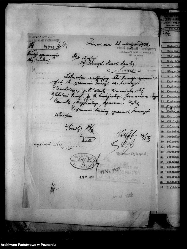 Obraz 7 z jednostki "Państwowa Szkoła Przemysłowo Handlowa Żeńska- Leszno [protokół z egzaminu końcowego]"