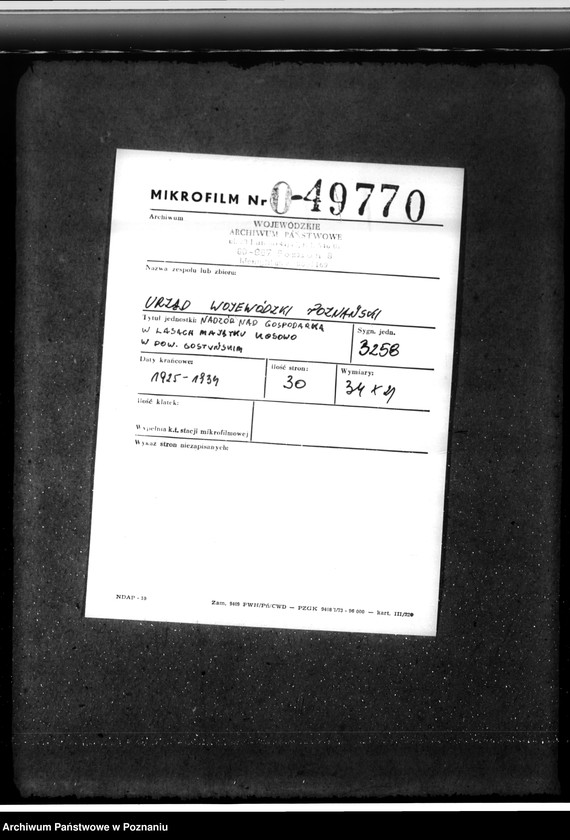 Obraz 2 z jednostki "Nadzór nad gospodarką w lasach majątku Kosowo w powiecie gostyńskim"