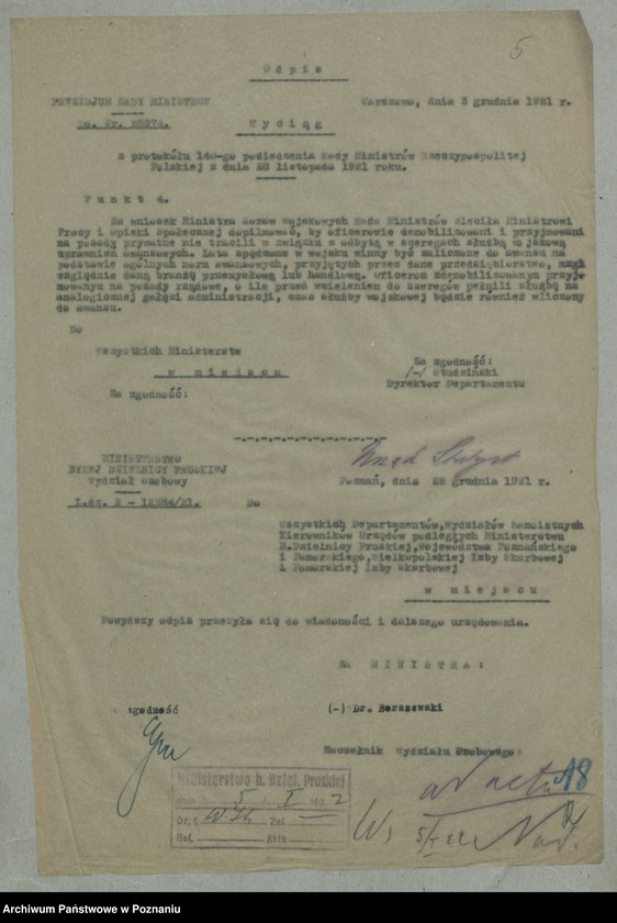 Obraz 7 z jednostki "[Korespondencja z różnymi departamentami i innymi ministerstwami]"