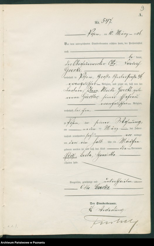 Obraz 11 z jednostki "Księga miejscowa urodzeń tom II"