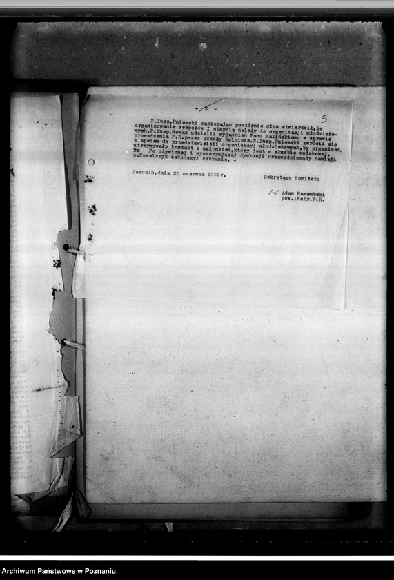 Obraz 9 z jednostki "Powiatowa Komisja Rolniczej Służby Młodzieży Wiejskiej - regulamin, protokoł zebrania"