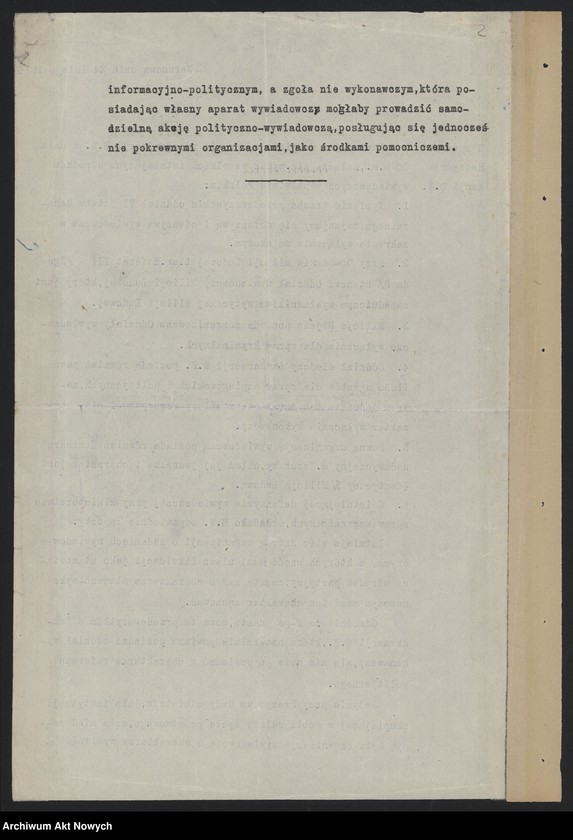 image.from.unit.number "Materiały dotyczące organizacji służby bezpieczeństwa (głównie Biura Wywiadowczego i żandarmerii) oraz memoriały i uwagi brytyjskiej misji policyjnej w sprawie reorganizacji polskiej"