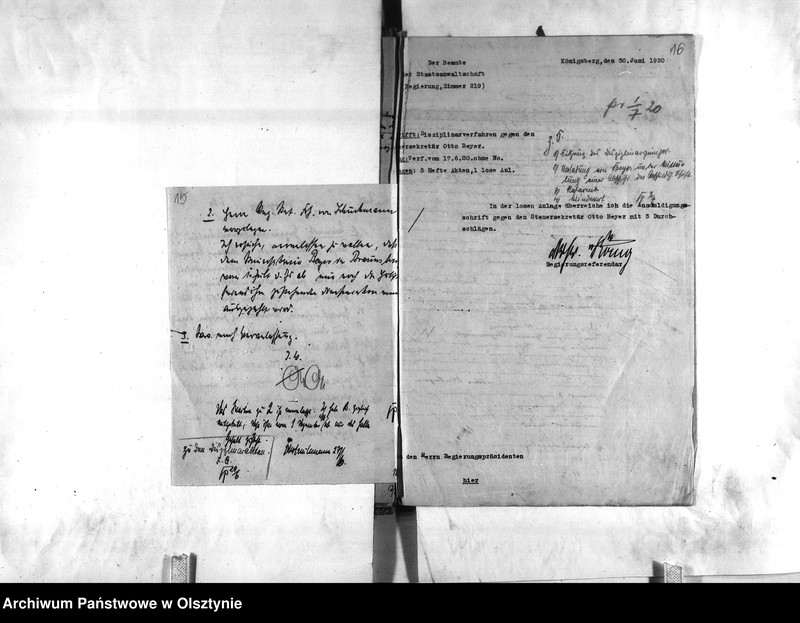 image.from.unit.number "Disziplinaruntersuchung gegen Steuersekretär Beyer [Otto] in Braunsberg"