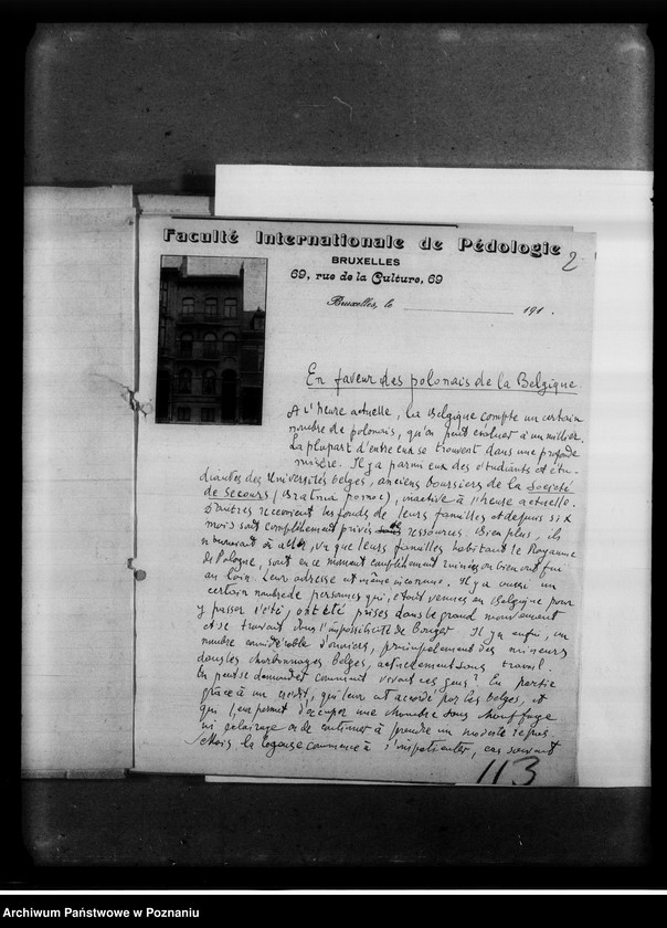 Obraz 6 z jednostki "Belgia - Komitet Pomocy Polakom w Belgii - sprawozdania i korespondencja."