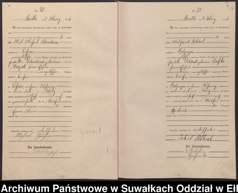 image.from.unit.number "Geburts-Haupt-Register des Königlichen Preussischen Standes-Amtes Bialla Kreis Johannisburg"