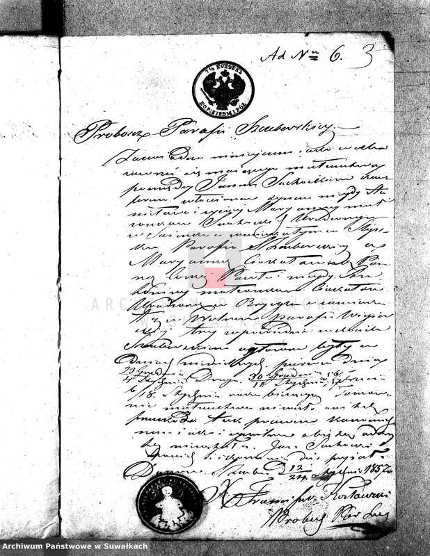 image.from.unit.number "Dowody do Akt Małżeństwa Parafii Wigierskiej za Rok 1857."