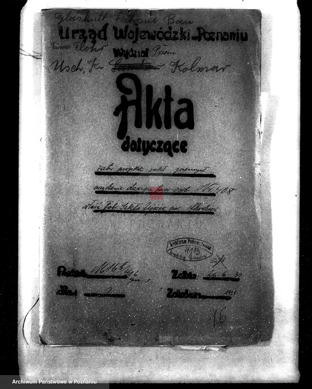 Obraz 4 z jednostki "Zatwierdzenie projektu zakładu przemysłowego i urządzenia dźwigu towarowo - osobowego w Fabryce Szkła Ujście pow. chodzieski"