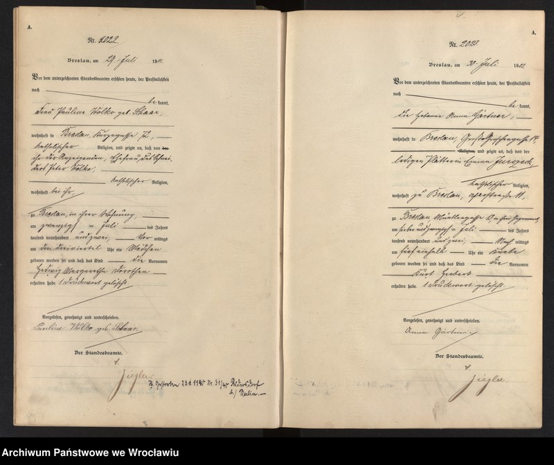 image.from.unit.number "Geburts-Haupt-Register Breslau I 1902 Band 6"