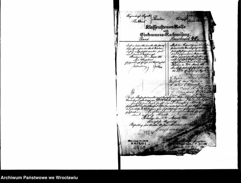 image.from.unit.number "Klassensteuerrolle nebst Eikommens - Nachweisung"