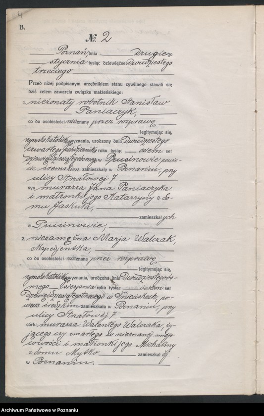 Obraz 6 z jednostki "Księga miejscowa małżeństw tom I [Rejestr główny małżeństw]"
