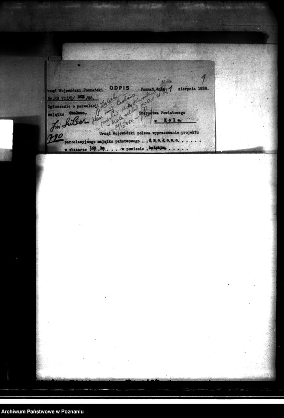 image.from.unit.number "Postępowanie techniczne przy parcelacji majątku Czołowo powiatu kaliskiego"