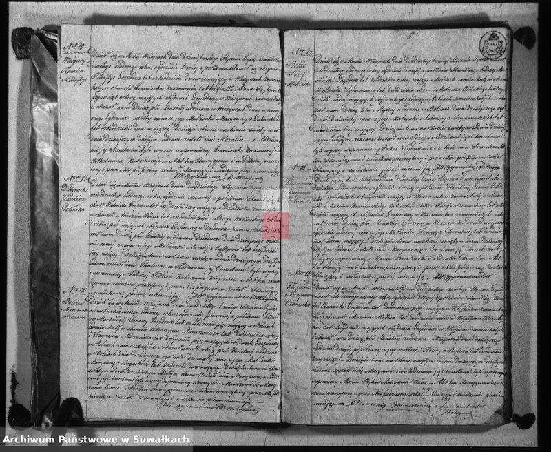 image.from.unit.number "Duplikat urodzonych, zaślubionych i umarłych parafij katolickiej wiżajńskiej na rok 1847"