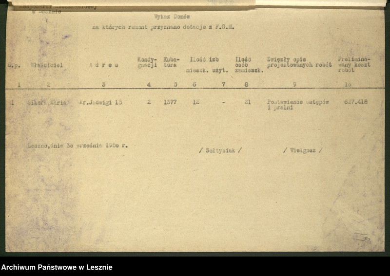 Obraz 20 z jednostki "[Sprawy dotacji na remonty domów]"