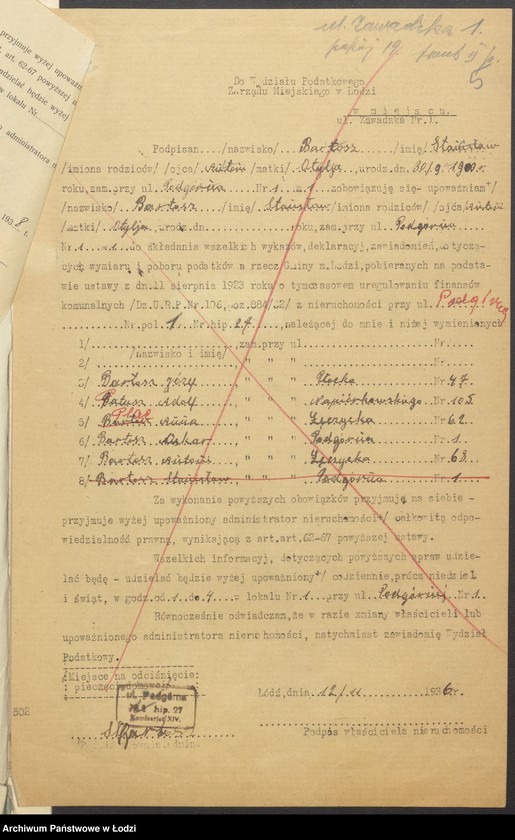 image.from.unit.number "Księga inwentarzowa nieruchomości m. Łodzi ul. Podgórna"