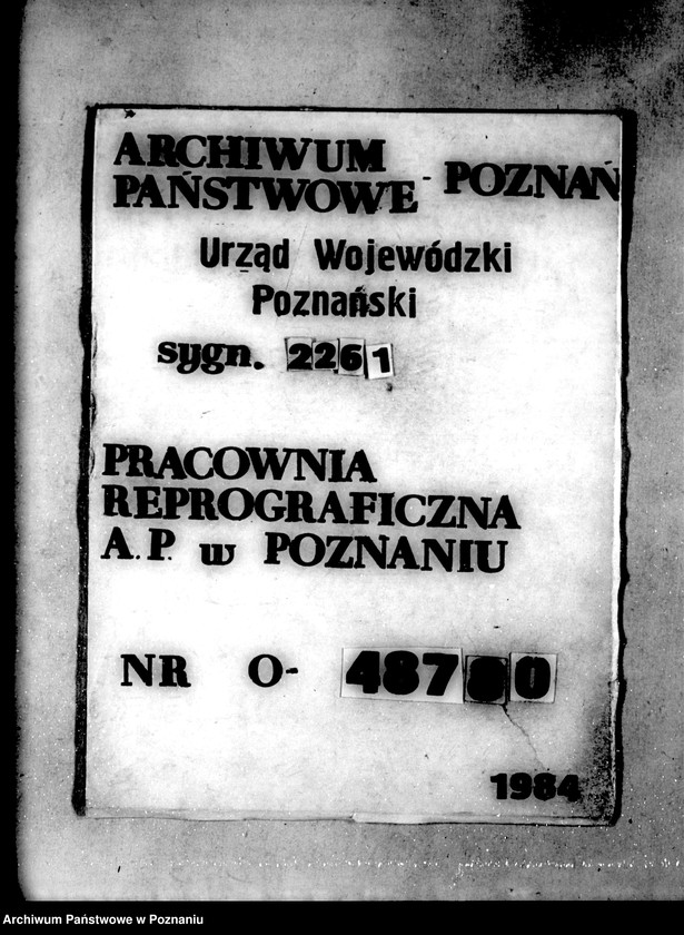 Obraz 1 z jednostki "Majątek Zakrzew powiatu jarocińskiego odprawy z art.. 44 ustawy o wykonaniu reformy rolnej"