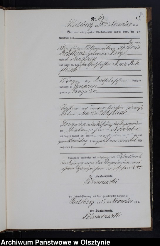 image.from.unit.number "Sterbe-Neben-Register Tom II,Nr 101 - 126"