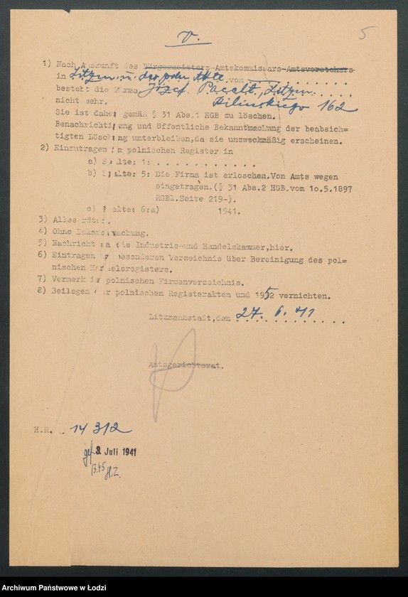 Obraz 7 z jednostki "Józef Paccelt- tkalnia ręczna zarobkowa i wyrób przyborów tkackich"