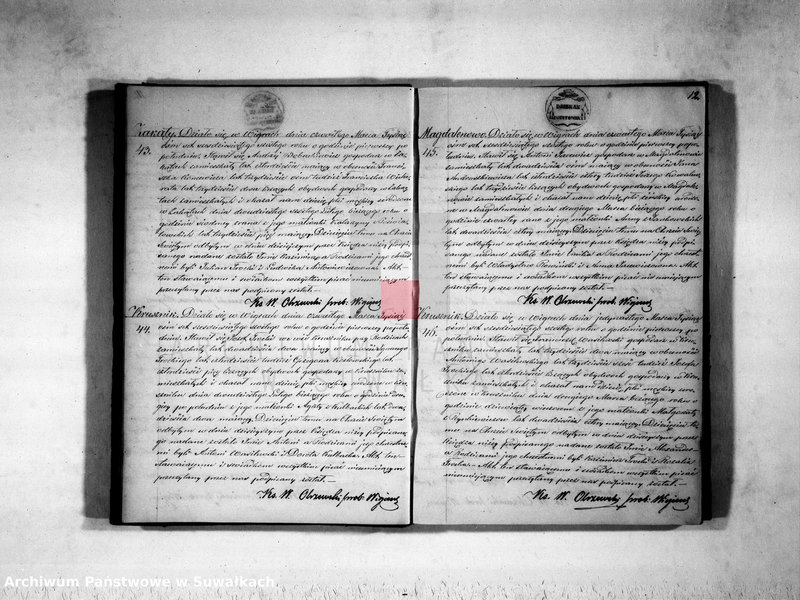 image.from.unit.number "Duplikat aktu urodzonych, zaślubionych i zmarłych parafii wigierskiej z roku 1866"
