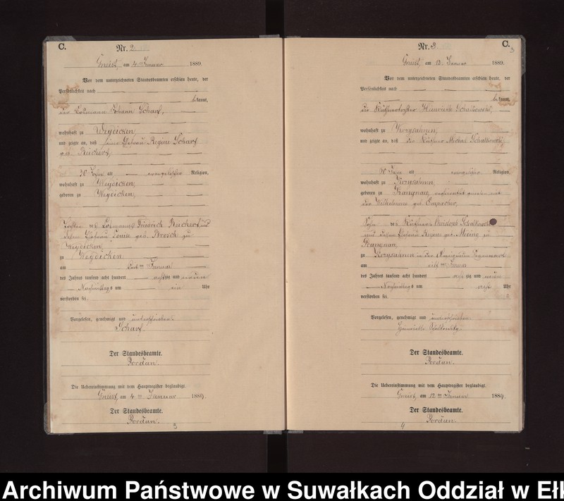 image.from.unit.number "Sterbe-Neben-Register des Königlichen Preussischen Standes-Amtes Gneist Kreis Loetzen"