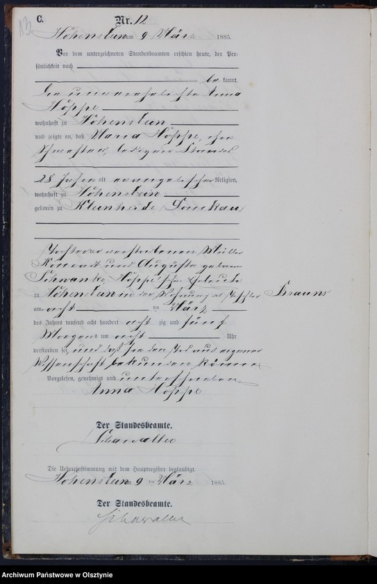 image.from.unit.number "Sterbe-Neben-Register Nr 1 - 65"