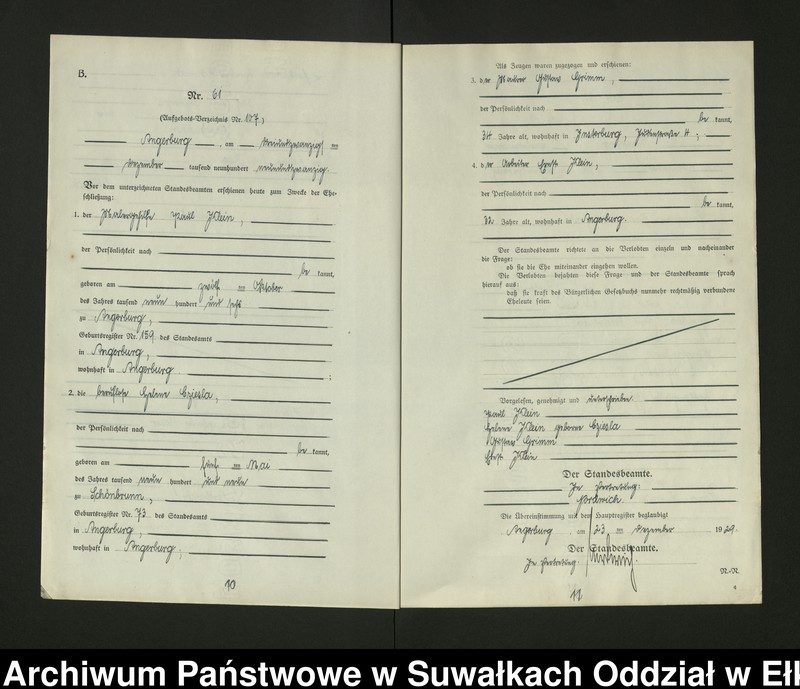 image.from.unit.number "[B2. Heirats = Register (Neben = Register) Standesamt Angerburg einschl. der Standesamtsbezirk, Gross Strengeln, Kehlen und Prinowen]"